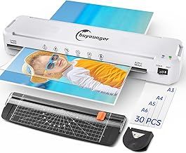 Laminator A3, Laminator Machine with Hot and Cold Settings and 30 Pouches for A3 A4 A5 A6, and Paper Trimmer and Corner Rounder for Home Office