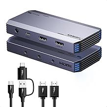 UGREEN Video Capture Card HDMI to USB C Streaming Device 4K@60Hz HDR VRR Passthrough 1080P@120/240fps Record Compatible with PS5/4 Xbox Series X/S Switch DSLR Camera iPad Pro MacBook Laptop PC Quest 3