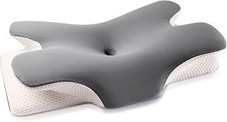 MULISOFT Memory Foam Pillow, Comfortable Pillow, Supportive Neck pillow, Ergonomic side sleeper pillow (GREY)