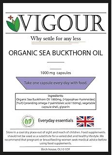 Organic Sea Buckthorn Oil - 30 High Strength 1000mg Capsules