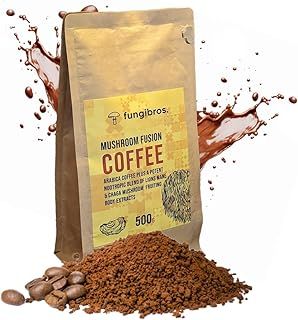 Lions Mane Mushroom Coffee With Chaga, 50 Servings High Strength Lions Mane And Chaga Extracts, Boosts Memory & Focus, Supports Brain Health, Immune Function & Digestive Health, 500g