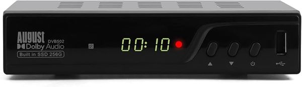 August DVB502 256GB SSD Freeview HD Set Top Receiver Box - Twin Tuner HDMI 1080p TV Recorder with EPG, Timeshift Pause/Rewind - Not Compatible Satellite Internet