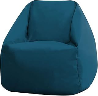 Bean Bag Bazaar Hi-Rest Kids Bean Bag Chair, Teal Green, Indoor Outdoor Water-Resistant Fabric, Kids Chair with Filling Included, Garden, Outdoor Seating, Playroom, Bedroom