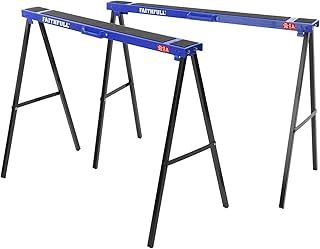 Faithfull FAITRESTLES Folding Steel Trestles / Saw Horse Pair 400kg capacity