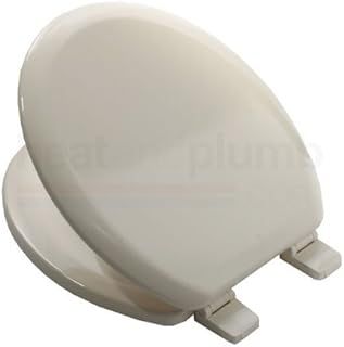 Bemis 5000 SOFT CREAM Coloured Moulded Wood Toilet Seat and Cover with Adjustable Plastic Hinges by Galtap