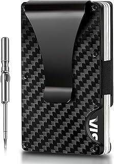 Vebel Credit Card Holder| Minimalist Wallet| Wallets, Card Cases & Money Organisers| RFID Wallet for Men| Slim Wallet| Wallets for Men UK| Carbon Fiber Wallet| RFID Card Holder| Card Holder Wallet
