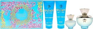 Versace Dylan Turqoise Pour Femme 4 Piece Gift Set: Eau De Toilette 100ml - Shower Gel 100ml - Body Lotion 100ml - Eau De Toilette 5ml