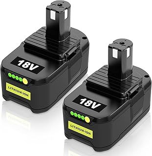 2Pack 8.0Ah P108 Replacement Battery for Ryobi Battery 18V Compatible for Ryobi Battery RB18L50 RB18L25 RB18L40 RB18L15 RB18L13 P102 P103 P104 P105 P106 P107