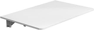 NICEME Wall Mounted Desk, Folding Table on the Wall, Floating Drop-Leaf Desk for Study, Foldable Desk for Small Room (White)