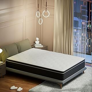 Double Mattress Medium Firm Spring Mattress - 10.3 Inch Hybrid Mattress 4FT6 - Ideal for Adults & Kids-Double Size Mattress 135x190x26CM (4FT6 Double（135x190x26cm）)