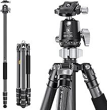K&F Concept X-Series 68 inch/172cm Carbon Fiber Camera Tripod,Professional Photography Tripod with 36mm Metal Ball Head Load Capacity 16KG/35.2lbs for Indoor Outdoor Use X284C4+BH-36