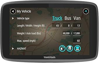 TomTom Truck Sat Nav GO Professional 620 with European Maps and Traffic Services (via Smartphone), Updates via WI-FI, designed for Truck, Coach, Bus and Large Vehicles (Renewed)