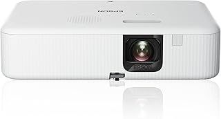 Epson CO-FH02 | Full HD 1080p Smart TV Projector | Android TV | 3LCD | 3,000 Lumens | 391" Display | Easy Setup | Keystone Correction | HDMI | Home and Office Use | Affordable | White