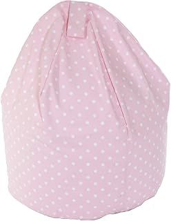 Child Size Pink Spots Bean Bag With Beans