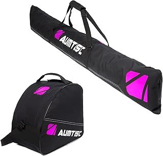 AUMTISC Ski Bag Ski and Boot Bag Combo for 1 Pair of Skis