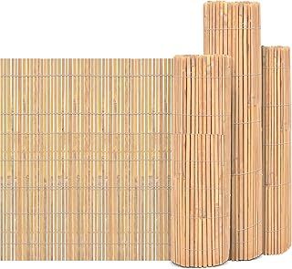 Garden Bamboo Slat Natural Garden Fence Screening Roll Privacy Border Wind/Sun Protection (1m x 4m)