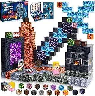 Goody King Magnetic Blocks - 150 PCS Magnetic Building Blocks Dark Castle Sword Domain Toys for Montessori Toddler Birthday Gifts - STEM Sensory Toys for 3 4 5 6 7 8 9 10 Year Old Boys & Girls