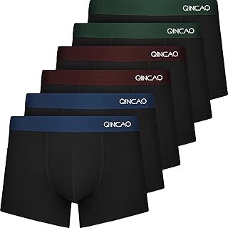 Boxer Shorts Mens 6 Pack, No Itchy Labels, Cotton Underwear Retro Trunks, Underwear Gift Set