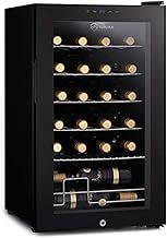 Subcold Viva24 LED – Under Counter Wine Fridge Black | 3-18°C | Wine Cooler | LED + Lock & Key | Glass Door Drinks Cellar | Single-Zone (24 Bottle)