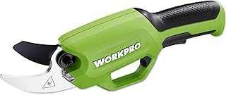 WORKPRO 7.2V Cordless Electric Pruning Shears | Heavy Duty with 2.0Ah Li-ion batterySecateurs with SK5 Blades | Max Cutting Diameter 19mm