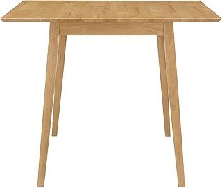 Hallowood Furniture Ledbury Small Drop Leaf DiningTable, Solid Wooden Folding Table in Light Oak Finish, Folding Dining Table, Small Kitchen Table, Wooden Table for Home & Café