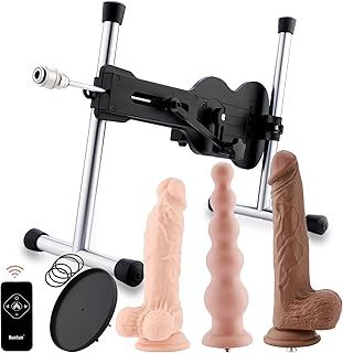 Premium Sex Machine for Adult Auxfun Adjustable Love Machine with Realistic Dildos Remote Controlled Masturbation Thrusting Sex Toys for Men and Women