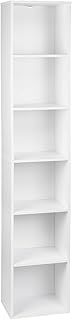 WOLTU Bookcase, White Book Shelf 6 Storage Cubes Unit, Tall Freestanding Bookcases for Living Room,Bedroom