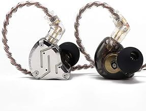 Linsoul KZ ZS10 Pro, 4BA+1DD 5 Driver in Ear Monitor, HiFi Wired Earbuds, Gaming Earbuds, Hybrid IEM Earphones with Stainless Steel Faceplate, Recessed 2 Pin Detachable Cable(Without Mic, Black)