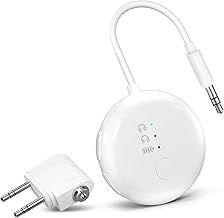 Avantree SoundJet R1 - Airplane Bluetooth 5.3 Adapter for up to 2 AirPods or Headphones with 20hr Playtime, Wireless Audio Transmitter for Flights, Travel, Gym, TV, Tablet