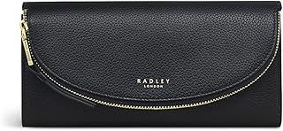 Radley London Crown Hill Large Flapover Matinee Purse for Women, in Grained Black Leather