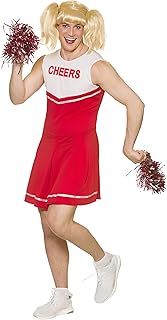 Wicked Costumes Adult Mens Unisex Novelty Red Hot Cheerleader Fancy Dress Costume