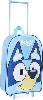 Bluey Children’s Luggage Suitcase - Foldable Trolley Bag 39 x 27cm 2 Wheels Extendable Handle - Travel Bag with Wheels