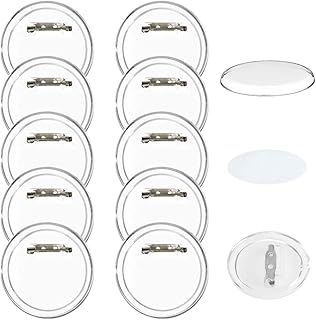 FOGAWA 30Pcs Make Your Own Badges Button Badges with Blank Precut Inserts Badges Making Kit Clear Acrylic Design Button Pin Badges Kit for Kids DIY Paper Crafts Gifts Clothes Bag Fillers