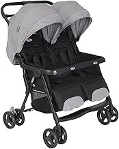 Graco DuoRider Lightweight Double Pushchair, Suitable from birth to approx. 3 years, Steeple Gray fashion