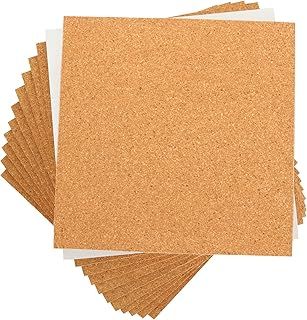 10PCS Self-Adhesive Cork Board, 21cm/8inch Square Cork Tiles, 6mm Thick Cork Board Tiles Small Bulletin Boards with Sticky Back for Walls Decoration, DIY Crafts