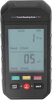 EMF Meter, Electromagnetic Field Radiation Detector with Digital LCD Backlit Display Automatic Alarm, Handheld EMF Tester for Home Office EMF Inspections