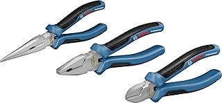 Bosch Professional three-part pliers set (combination pliers, needle-nose pliers and side cutters, with L-BOXX inlay)