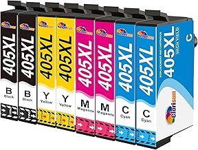 405XL Ink Cartridges Replacement for Epson 405 Ink Cartridge Compatible for Epson Workforce WF-3820 WF-4820 WF-7310 WF-7830 WF-4830 WF-7840 WF-3825 WF-4825 (8 Pack)