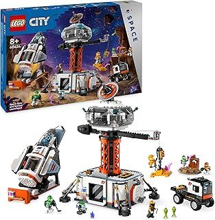 LEGO City Space Base and Rocket Launchpad Set, Toy for 8 Plus Year Old Boys & Girls, Featuring a Spaceship, 6 Minifigures, Robot and 2 Alien Figures, Gifts for Kids Who Love Cool Toys 60434