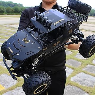RC Cars Remote Control Car 1:12 Off Road Monster Truck,Metal Shell 4WD Dual Motors LED Headlight Rock Crawler,2.4Ghz All Terrain Hobby Truck with 2 Batteries for 60 Min Play,Boy Adult Gifts