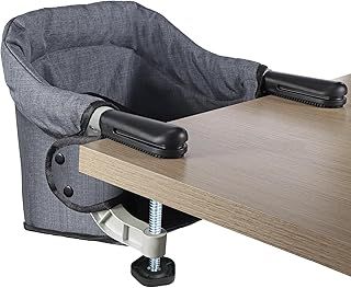Toogel Hook on Seat High Chair for Babies and Toddlers 6-36 Months, Portable and Foldable Table Chair for Home and Travel, Baby Feeding Chair, Setup in Seconds Includes Carry Bag (Grey)
