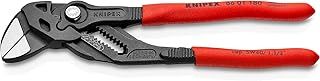 Knipex Pliers Wrench pliers and a wrench in a single tool grey atramentized, plastic coated 180 mm (self-service card/blister) 86 01 180 SB