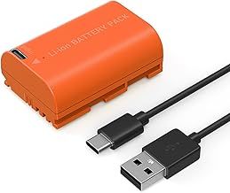 SMALLRIG for LP-E6NH Battery 2400mAh USB-C for Canon R5, R6, R7, 2.5H Full Charged Battery for Canon R6 Mark II, R, R5 C, 5D II/III/IV, 6D, 6D II, 7D, 7D II, 60Da, 70D, 80D, 90D, Orange - 4968