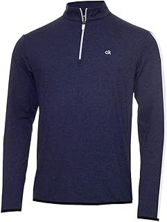 Calvin Klein Mens 2025 Striped Sleeves Newport 1/4 Zip Sweater