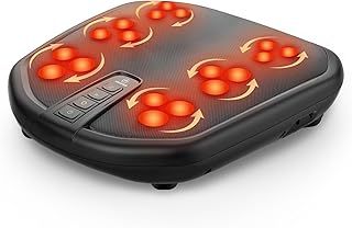 COMFIER Shiatsu Foot Back Massager with Heat, 4D Kneading Foot Warmer for Plantar Fasciitis, Gifts for Women Men, Lower Back Massagers for Pain and Circulation
