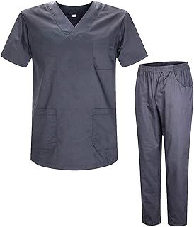 MISEMIYA - Uniforms Unisex Scrub Set – Medical Uniform with Scrub Top and Pants -