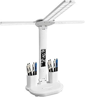 Yeelan Desk Lamp, 4 Head Desk Light for Study, LED Table Lamps, Eye-Caring Table Lamp, 3 Colors, Dimmable, USB Charging, Touch Control, Desk Light for Home Office, Bedroom, Reading (White)