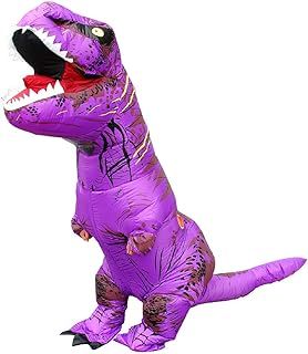 JASHKE Inflatable Costume Trex Dinosaur Costumes Halloween Costume Fancy Dress for Adult (Purple)
