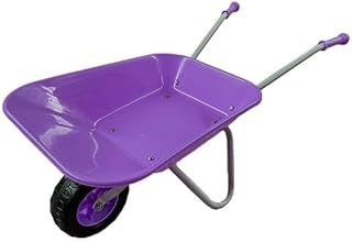 New Child Kids Metal Wheelbarrow - Purple/Silver - Toy, Play, Farm, Gardening