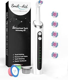 Tooth Polisher Stain Remover, Wagner Stern Teeth Cleaning whitening with 5 Modes Plaque Stain Removal Yellow Teeth, 5 Heads and 3 Polish Paste